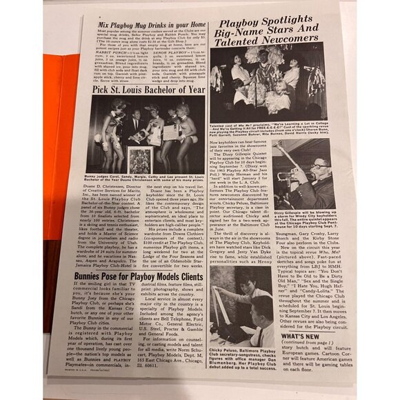 Vintage 1961 Playboy Club Membership Package w/Brochure, Drink Menu, Newsletter+ - Picture 10 of 15